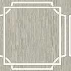 Belgravia Decor Sample Grasscloth Geometric Silver Wallpaper