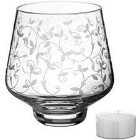 Diamante Home Floral Collection Tealight Candle Votife - Including Tealight