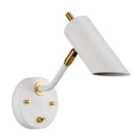 Quinto 1 Light Wall Light White Aged Brass
