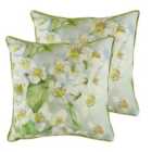 Evans Lichfield Blossoms Pear Twin Pack Polyester Filled Cushions Green