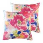 Evans Lichfield Aquarelle Floral Twin Pack Polyester Filled Cushions Multi