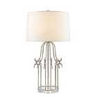 Stella 1 Light Table Lamp Distressed Silver