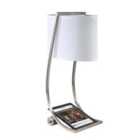 Lex 1 Light Table Lamp Brushed Steel