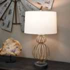 Lafitte 1 Light Table Lamp Distressed Silver