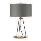 Ferrara Table Lamp Grey and Polished Gold