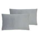 Evans Lichfield Sunningdale Twin Pack Polyester Filled Cushions Platinum 30 x 50cm