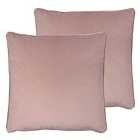 Evans Lichfield Opulence Twin Pack Polyester Filled Cushions Powder