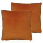 Evans Lichfield Opulence Twin Pack Polyester Filled Cushions Tangerine