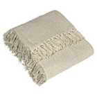 Furn. Jasper Throw Zig-Zag Knitted Geometric Design Cotton Feather