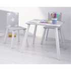 Star Kids Table Set With 2 Chairs Grey