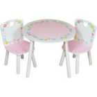 Country Cottage Kids Table Set With 2 Chairs