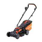 Yard Force 20V 33Cm Cordless Lawnmower W/ 4.0Ah Lithium-ion Battery & Quick Charger - Orange & Black
