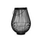 Ivyline Venere Lantern With Glass Insert H:46 x W35.5 Cm - Black