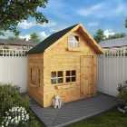 Mercia Double Storey Swiss Cottage Timber Playhouse - 7 x 5ft