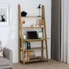LPD Furniture Tiva Shelving Unit With Desk Oak