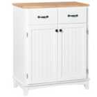 HOMCOM Simple Kitchen Cupboard Sideboard With Drawer White