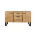 Core Products Texas Medium Sideboard With 2 Doors 3 Drawers Antique Waxed Pine