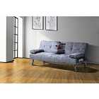 SleepOn Crushed Velvet Bluetooth Cinema Sofa Bed With Drink Cup Holder Table Steel