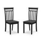 Julian Bowen Set of 2 Coast Black Chairs
