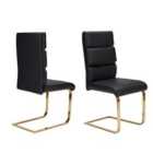 LPD Furniture Set Of 2 Antibes Dining Chairs Black