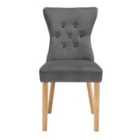 LPD Furniture Set Of 2 Naples Dining Chairs Steel Velvet
