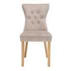 LPD Furniture Set Of 2 Naples Dining Chairs Champagne Velvet