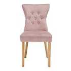 LPD Furniture Set Of 2 Naples Dining Chairs Blush Velvet