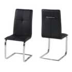 LPD Furniture Pack Of 2 Opus Dining Chairs Black