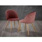 LPD Furniture Set Of 2 Venice Dining Chairs Pink