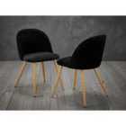 LPD Furniture Set Of 2 Venice Dining Chairs Black