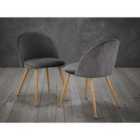 LPD Furniture Set Of 2 Venice Dining Chairs Grey