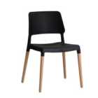 LPD Furniture Set Of 2 Riva Dining Chairs Black