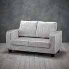 LPD Furniture Sofa In A Box Silver Crushed Velvet 2 Seater