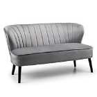 Julian Bowen Coco 2 Seater Sofa Grey Velvet