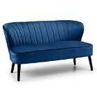 Julian Bowen Coco 2 Seater Sofa Blue Velvet