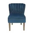 Bella Accent Chair Crushed Velvet Midnight Blue