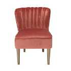 LPD Furniture Bella Accent Chair Crushed Velvet Vintage Pink
