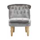 LPD Furniture Charlotte Velvet Accent Chair Silver