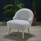 Ted Boucle Chair In Grey