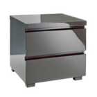 LPD Furniture Puro 2 Drawer Bedside Charcoal