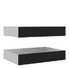 Naia Set Of 2 Underbed Drawers (for Single Or Double Beds) In Black Matt