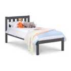 Luna Solid Pine Bed Single Anthracite