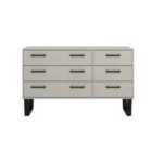 Texas 3+3 Drawer Wide Chest Grey