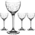 Diamante Home Floral Collection Mini Cocktail Coupe - Set Of 4