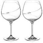 Silhouette Collection Hand Cut Gin Glasses Adorned With Swarovski Crystals With Premium Gift Box - Set Of 2