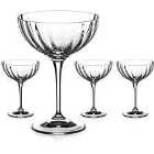 Diamante Home Mirage Collection Champagne Saucers - Set Of 4
