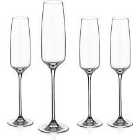 Diamante Home Hollywood Collection Champagne Flutes - Set Of 4