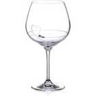 Diamante Home Petit Heart Collection Gin Glass - Single Glass