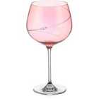 Diamante Home Silhouette Collection Pink Gin Glass Adorned With Swarovski Crystals
