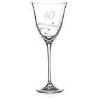 Diamante Home 40Th Birthday Crystal Wine Glass Adorned With Swarovski Crystals